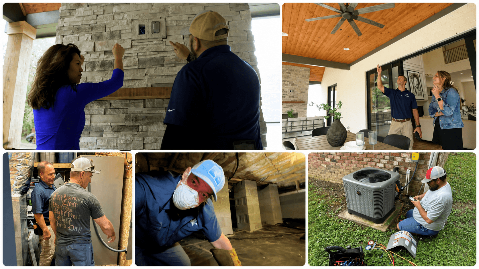 Magnolia professionals conducting residential due diligence with clients and at home systems